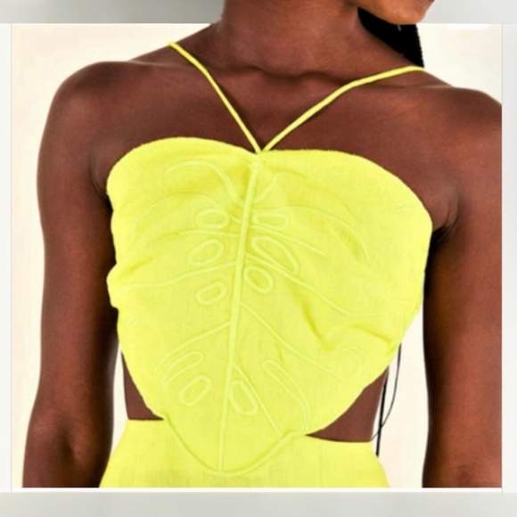 Farm Rio Monstera Midi Linen Dress S - Picture 4 of 8